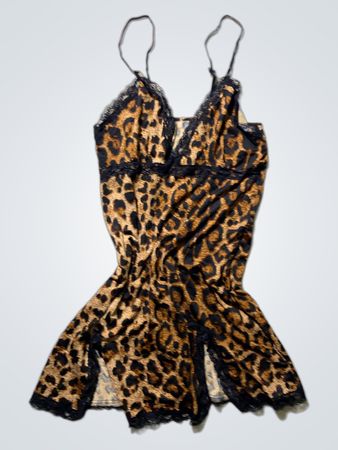 Leopard Print Lace Trim Camisole