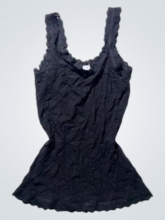 hanky panky black lace camisole