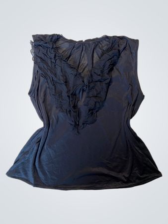 Black Ruffled Top