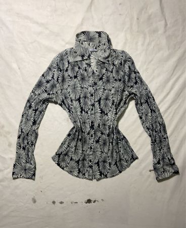 Marks & Spencer Black and White Floral Blouse