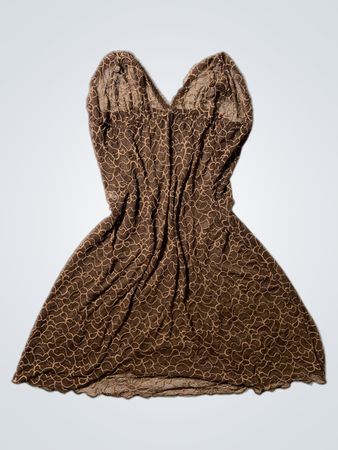 Brown Lace Bustier Top