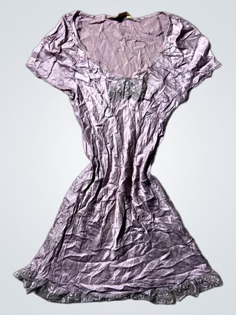 Purple Satin Dress