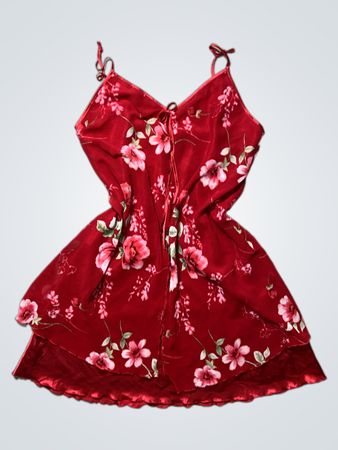 La Perla Red Floral Silk Camisole