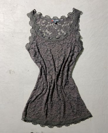 Street One Grey Lace Sleeveless Top