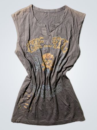 GUESS Embroidered Tiger Tank Top