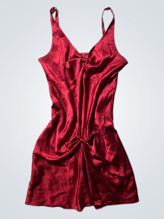 Caren Red Satin Dress