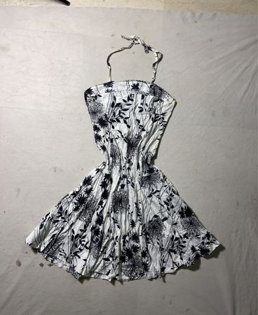 Unbranded Floral Print Strapless Mini Dress