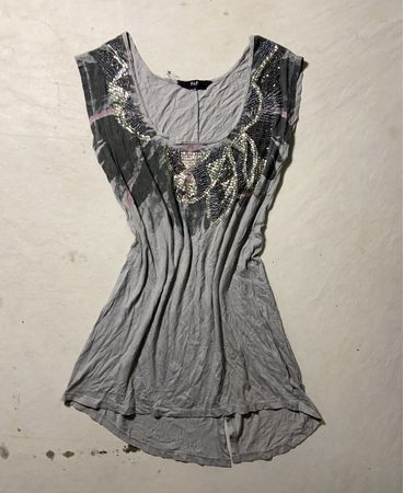 F&F Gray Sequined Top