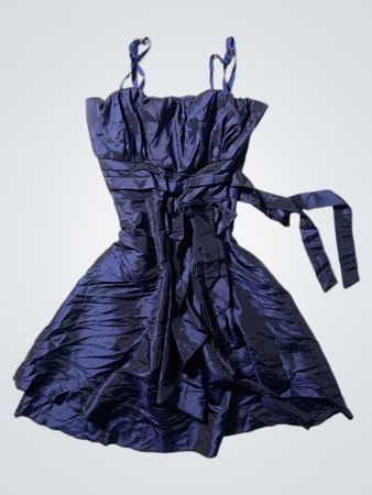 Blue Satin Dress