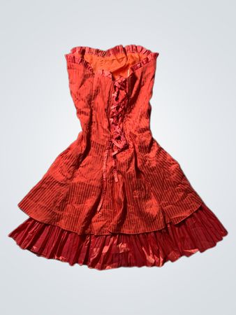 Red Corset-Style Dress