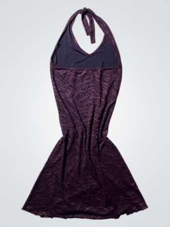 Purple Halter Neck Dress
