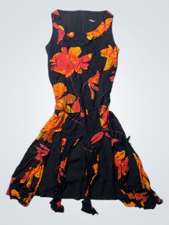 Evition Floral Black Dress