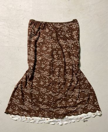 Brown Floral Skirt