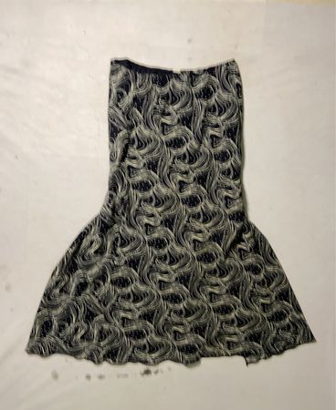 Black and White Patterned Skirt