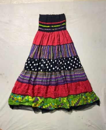 Multicolor Tiered Skirt