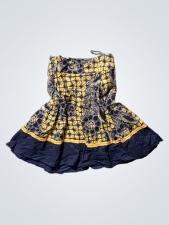 Blue and Yellow Floral Dress
