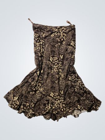 Brown Floral Skirt