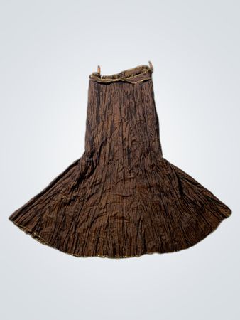 Brown skirt with gold trim