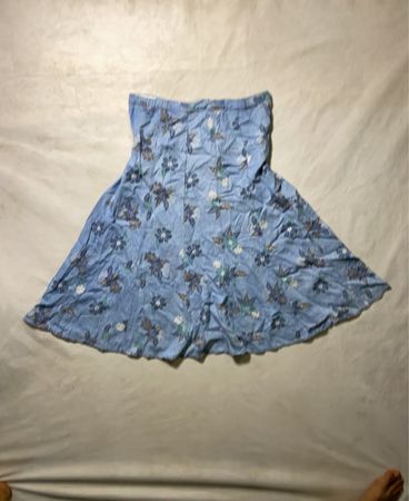 Blue Floral Skirt