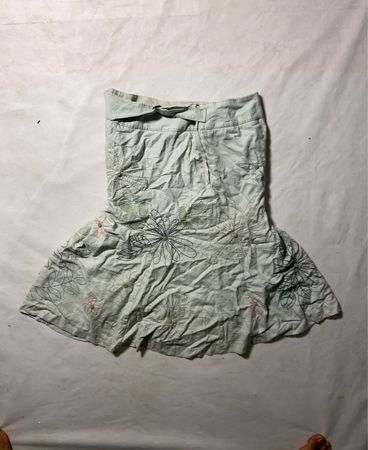 Green Floral Skirt