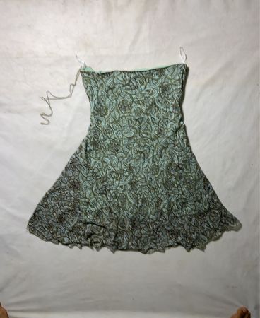 Cassis Green and Brown Floral Skirt