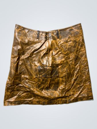 Brown Leather Skirt