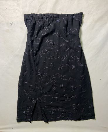 Black Floral Skirt