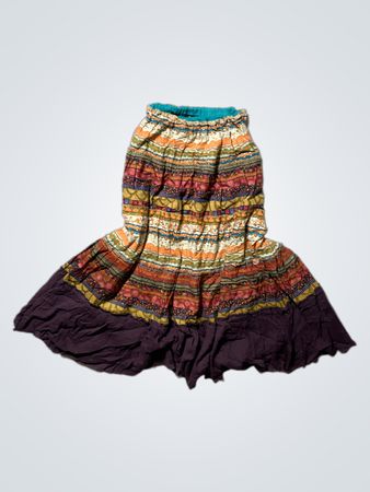 Multicolored Bohemian Maxi Skirt