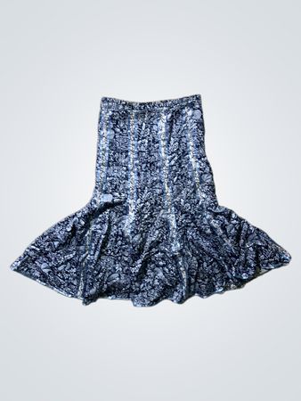 Blue Floral Skirt