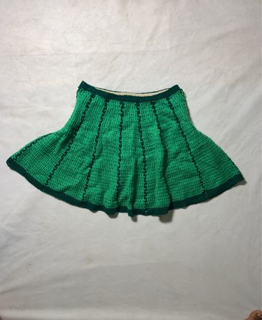 Green Crochet Skirt