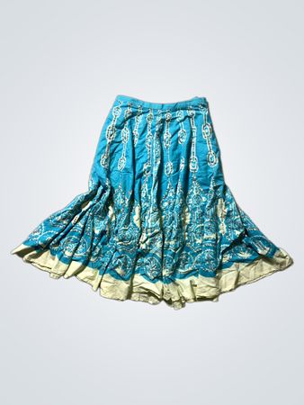 Blue Patterned Skirt