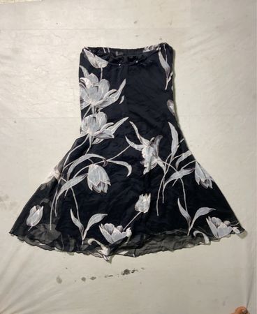 Black Floral Skirt