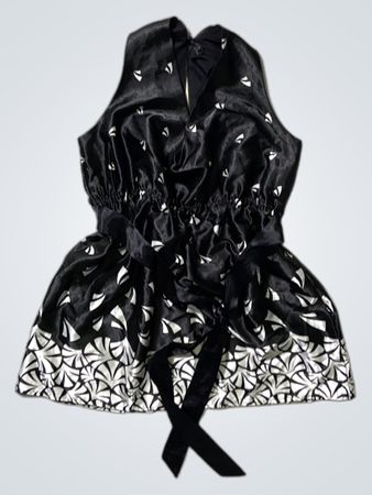 Black Satin Corset Top