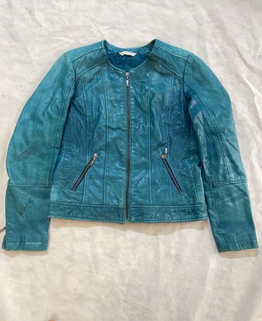 Sotomod Teal Leather Jacket