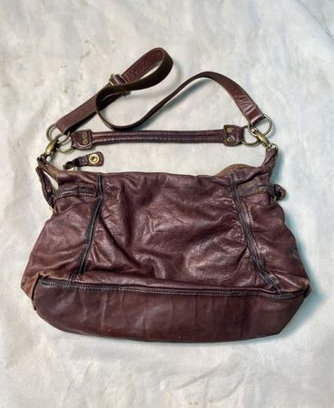 SKR Brown Leather Shoulder Bag