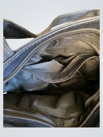 Prelude Blue Faux Leather Shoulder Bag
