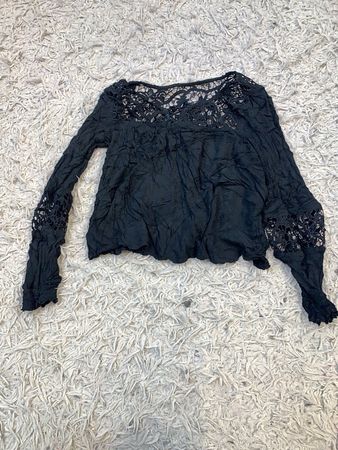 Hollister Black Lace Long Sleeve Top