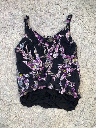 Women's Black Floral Cami Top