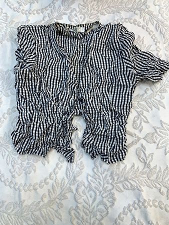Beechers Brook Black and White Striped Blouse