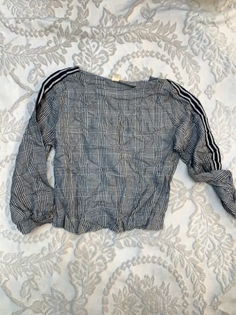 seven sisters Black and White Plaid Shirt