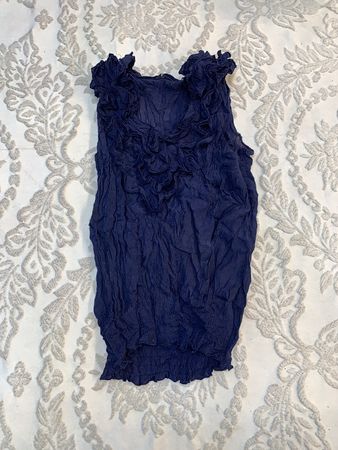 Navy Blue Ruffled Dress