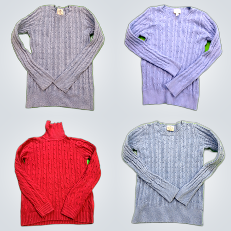 Lot de pulls St John's Bay & Jeanne Pierre 10 pièces Collection de vêtements tricotés