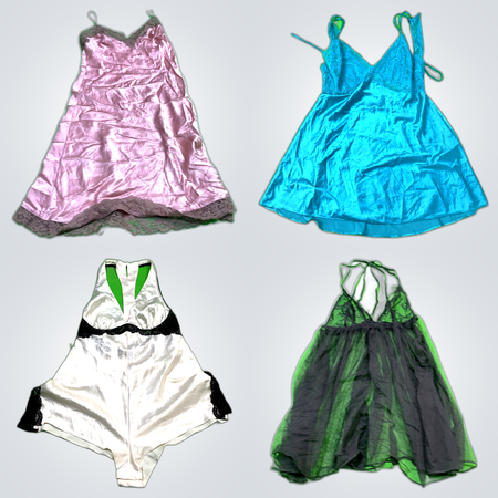 Victoria's Secret Lace Satin Slip Dress Bundle 10 Pc Set