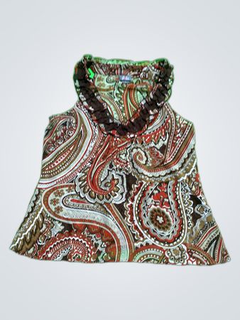 Blouse à volants à pois imprimés