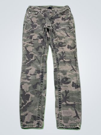 HALLE Mid Rise Super Skinny Camouflage Jeans
