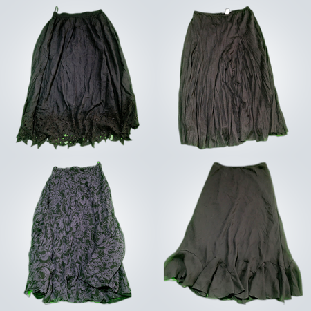 Black Mini Flowy Skirts