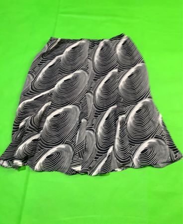 Abstract Swirl Print Polyester Mini Skirt