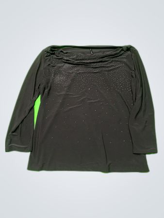 Peacocker & McDougal Black Sequin Embellished Blouse