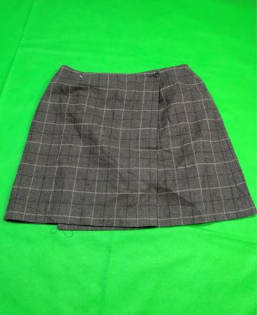 Gray Plaid Skirt