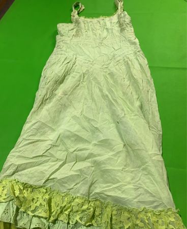 White Dress with Yellow Lace